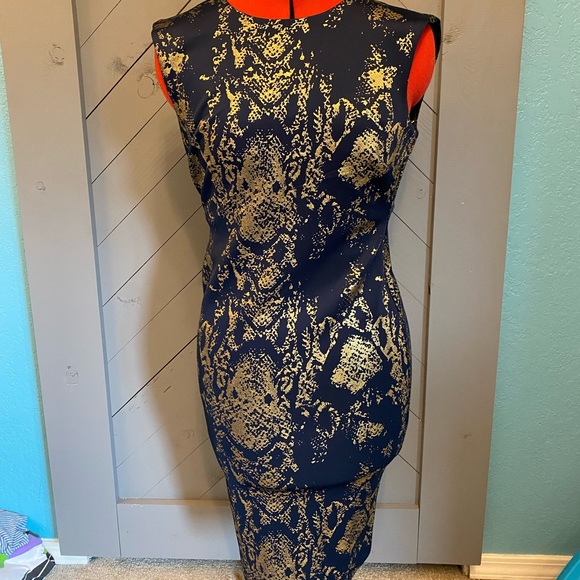Philosophy Dresses & Skirts - Blue and gold dress size small